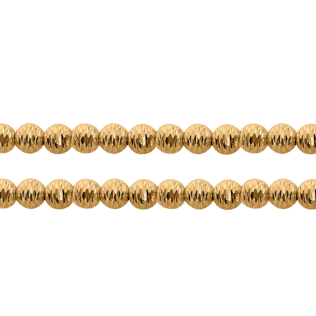Ottoman Treasures - 14K Yellow Gold Diamond Cut Ball Beads Necklace (Size - 19 with Ext.) with Lobster Clasp Gold Wt. 9.16 Gms. 7991590 15
