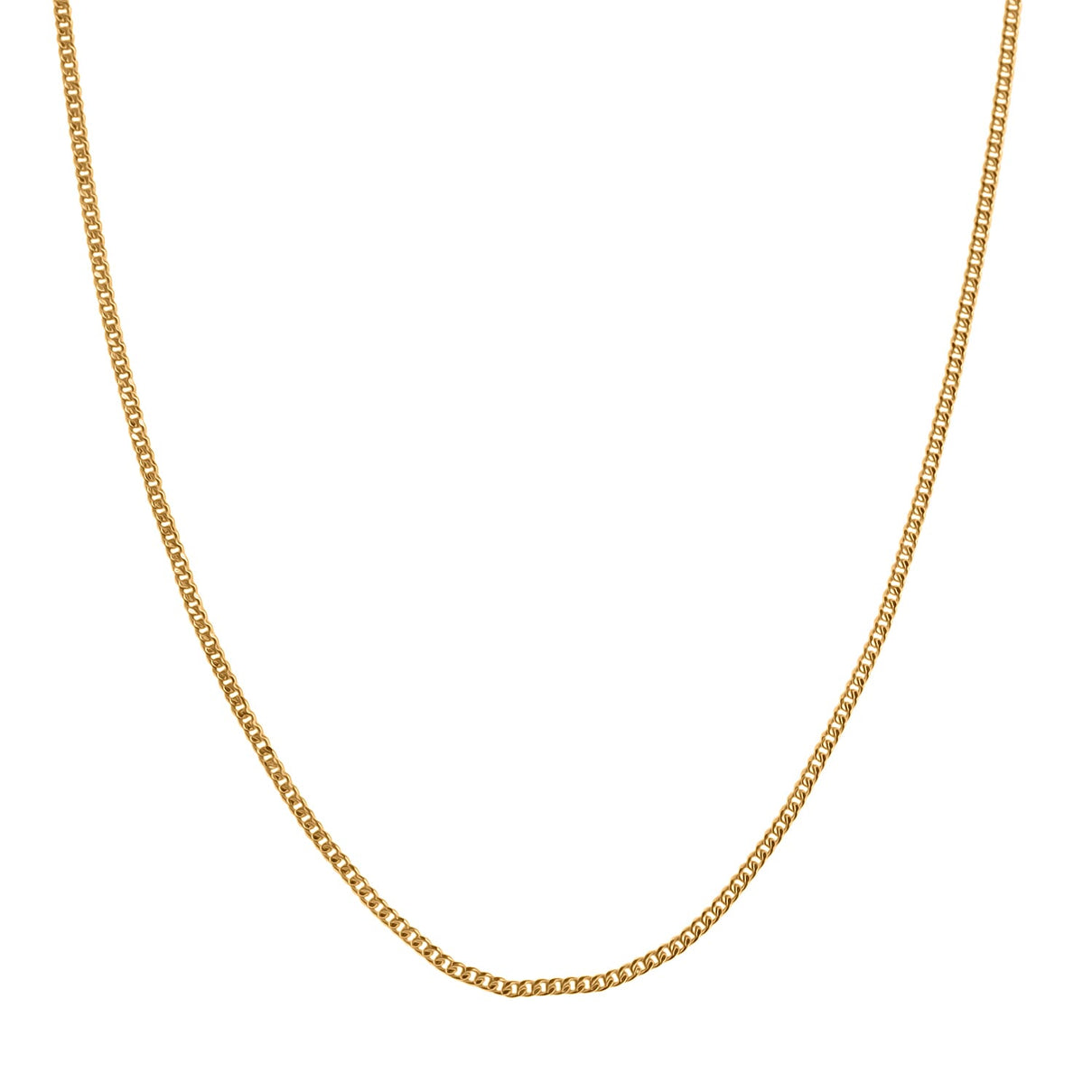 Ottoman Treasures - 9K Yellow Gold Curb Necklace with Spring Ring Clasp 8055392 0