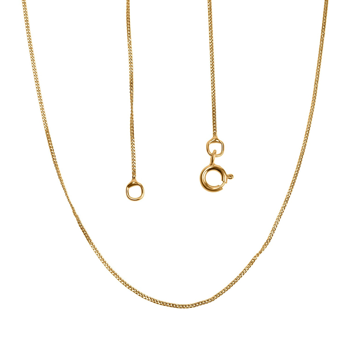 Ottoman Treasures - 9K Yellow Gold Curb Necklace with Spring Ring Clasp 8055392 1