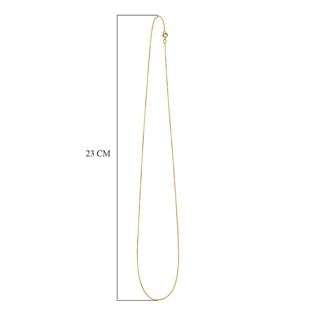 Ottoman Treasures - 9K Yellow Gold Curb Necklace with Spring Ring Clasp