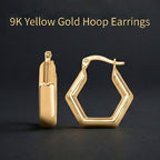 Ottoman Treasures 9K Yellow Gold Hoop Earring with Clasp