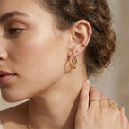 Ottoman Treasures 9K Yellow Gold Hoop Earring with Clasp