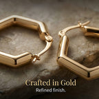 Ottoman Treasures 9K Yellow Gold Hoop Earring with Clasp