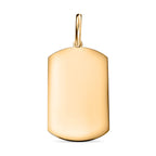 9K Yellow Gold Highly Polished Tag Pendant