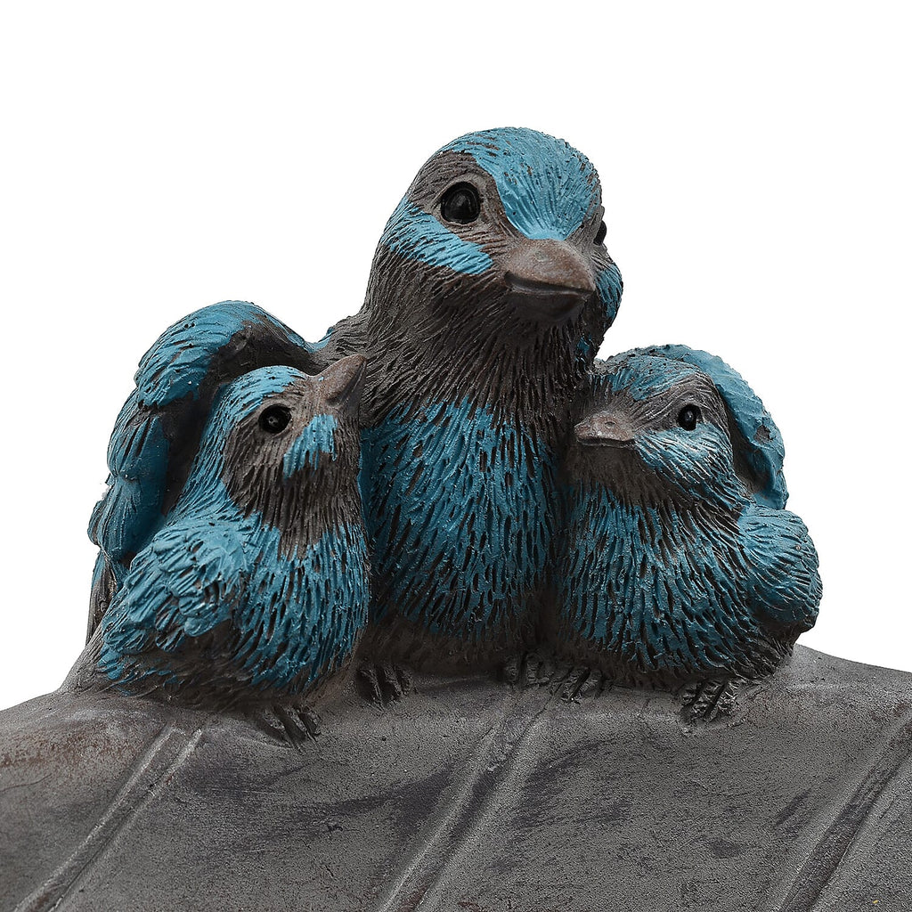 Outdoor Garden Bird Family Birdfeeder - Blue