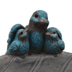 Outdoor Garden Bird Family Birdfeeder - Blue