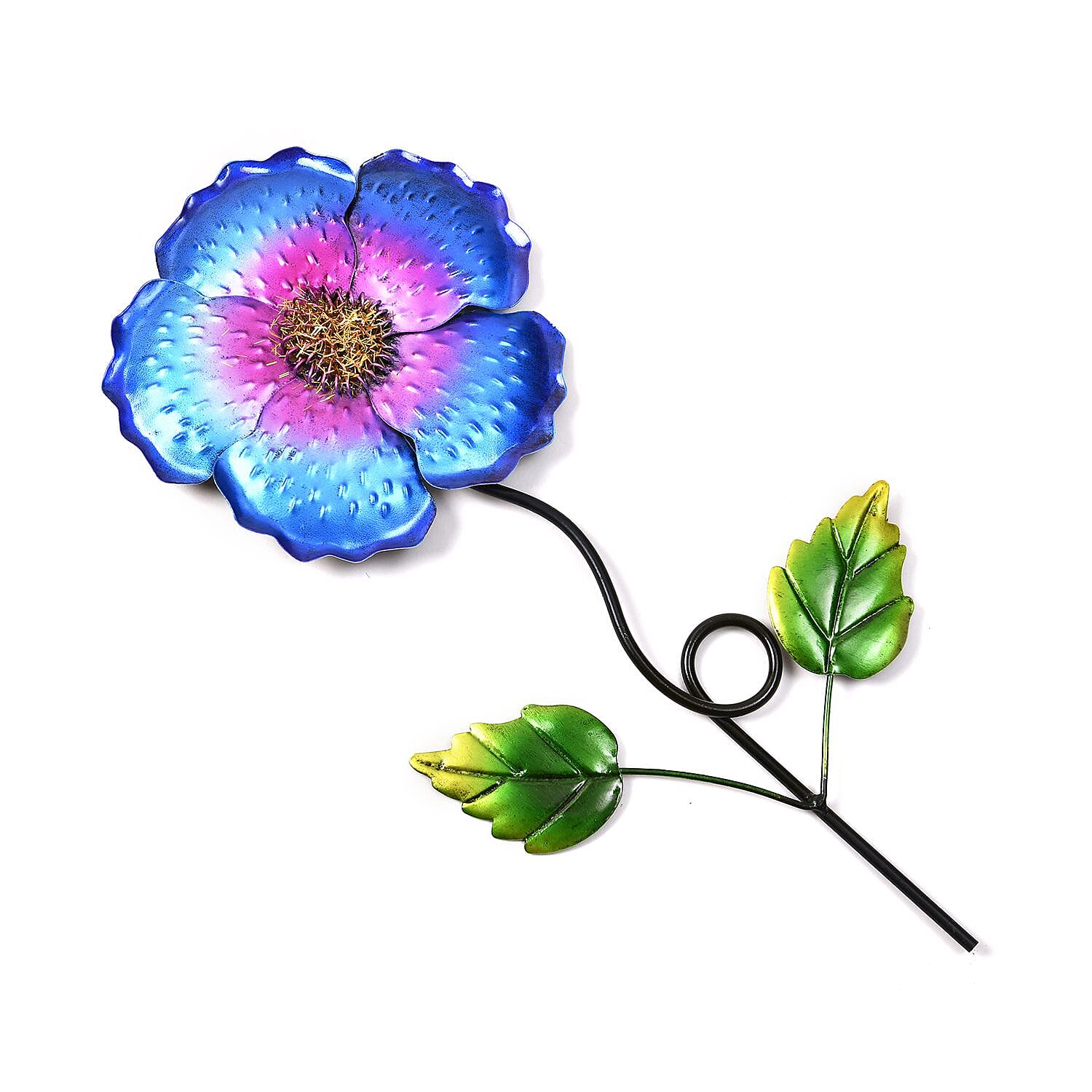 Outdoor Garden Decoration Flower Metal Stake - Green &amp; Orange 7546951 2