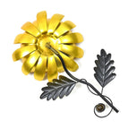 Outdoor Garden Decoration Flower Metal Stake - Orange