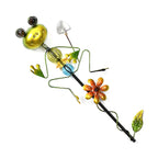 Outdoor Garden Decoration Frog with Shovel Stake - Green - Red