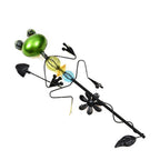 Outdoor Garden Decoration Frog with Shovel Stake - Green - Red