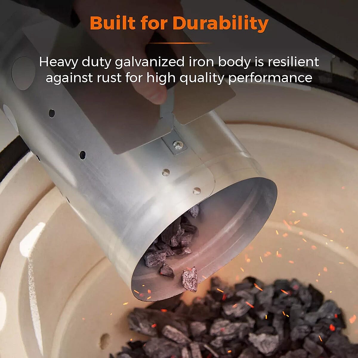 BBQ Charcoal Starter Pan (Stainless Steel Tower) 7772814 4