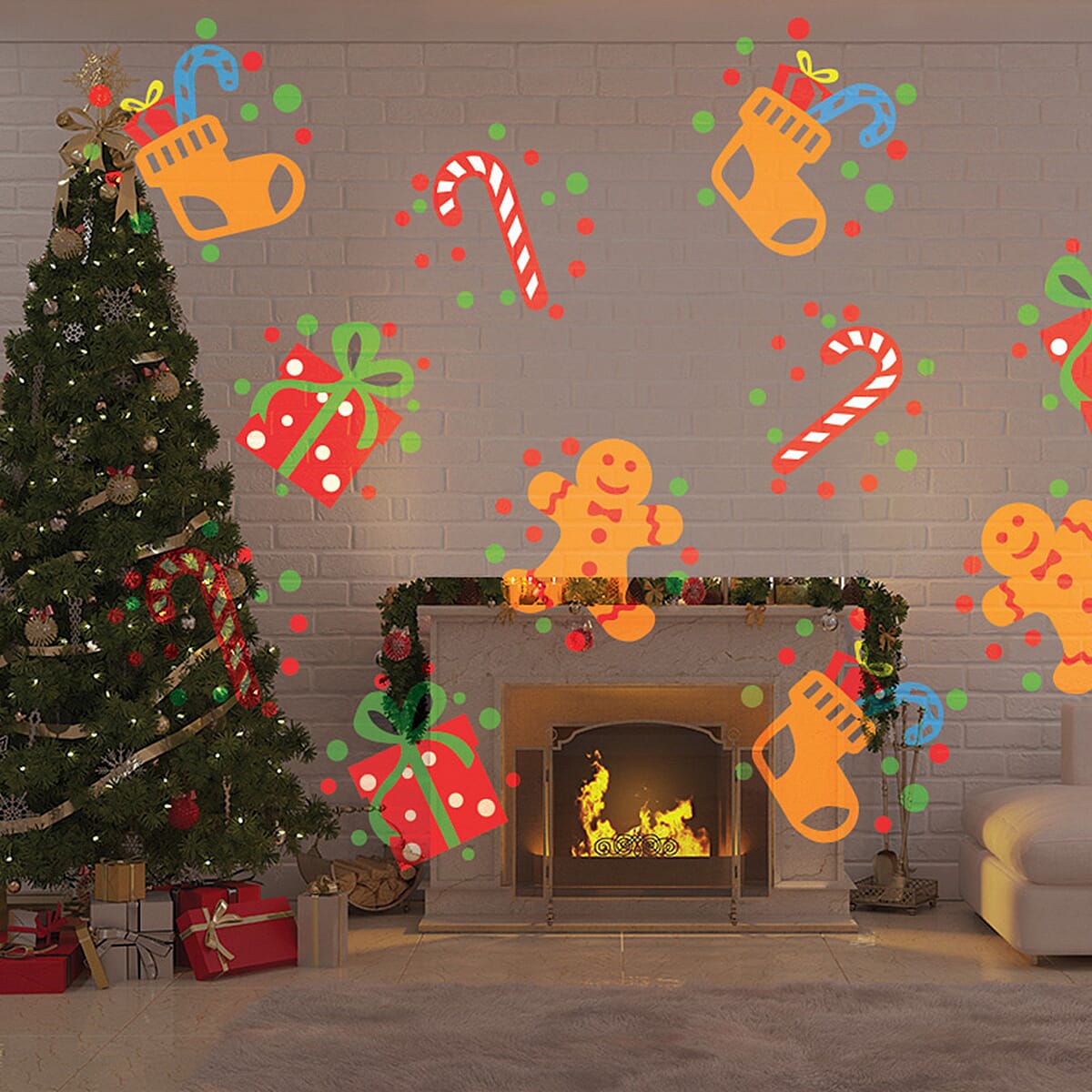 Outdoor - Indoor Christmas Halloween Waterproof Moving Lights Projector with 8 Slides 8727755 2