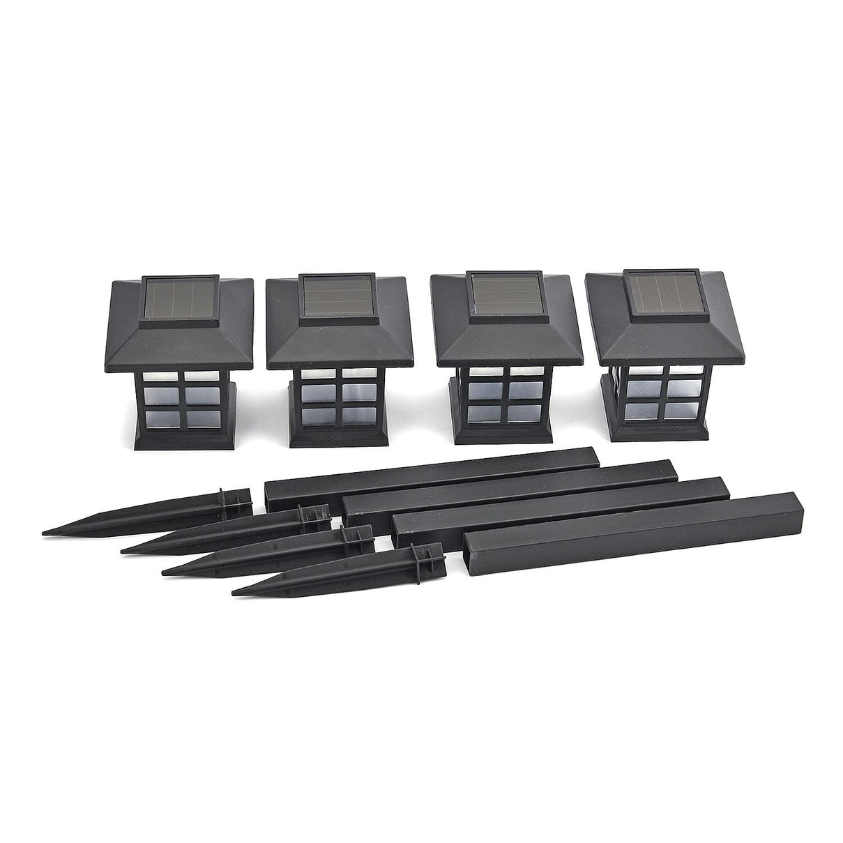 4 Piece Solar House Sticker Light 7384012 0