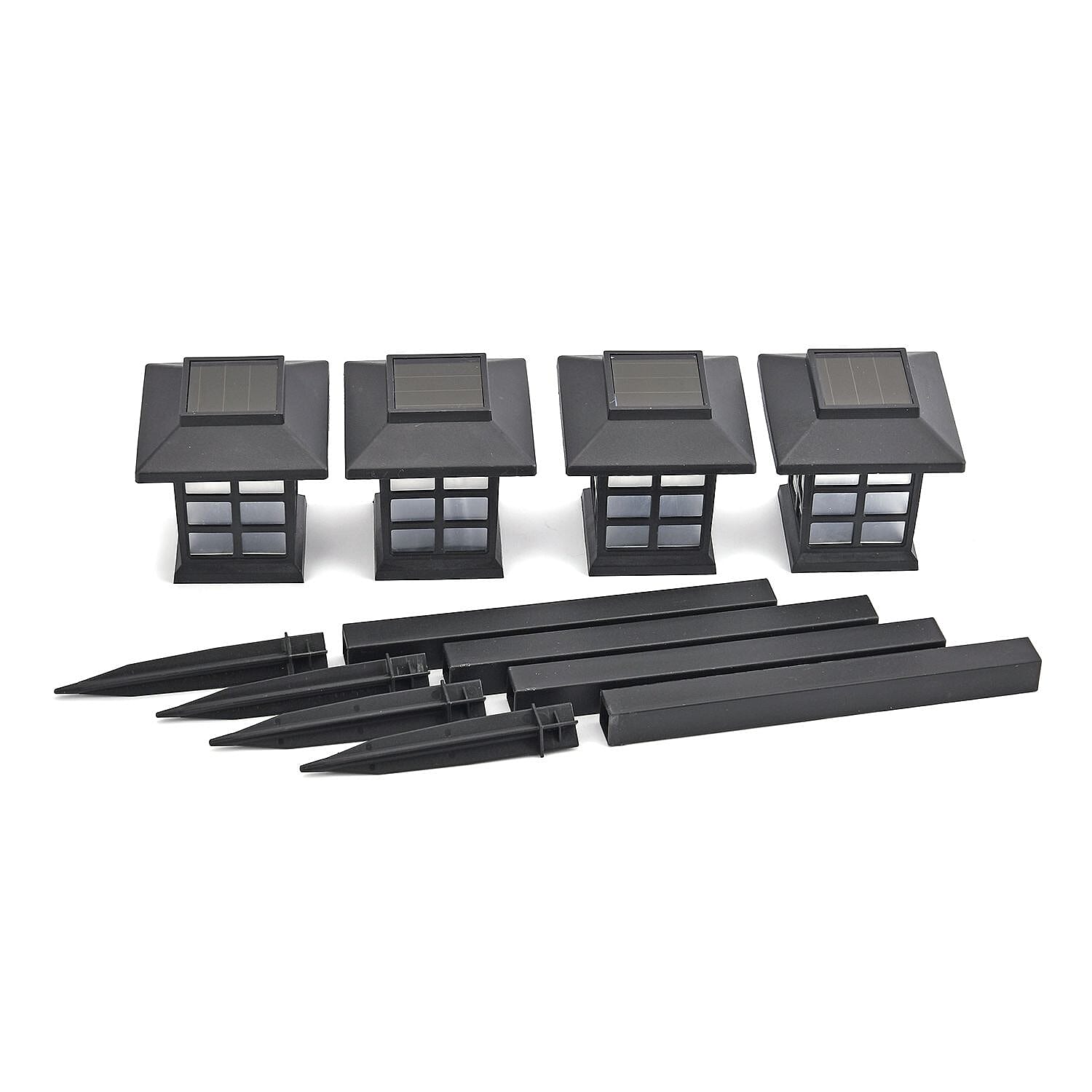 4 Piece Solar House Sticker Light 7384012 0