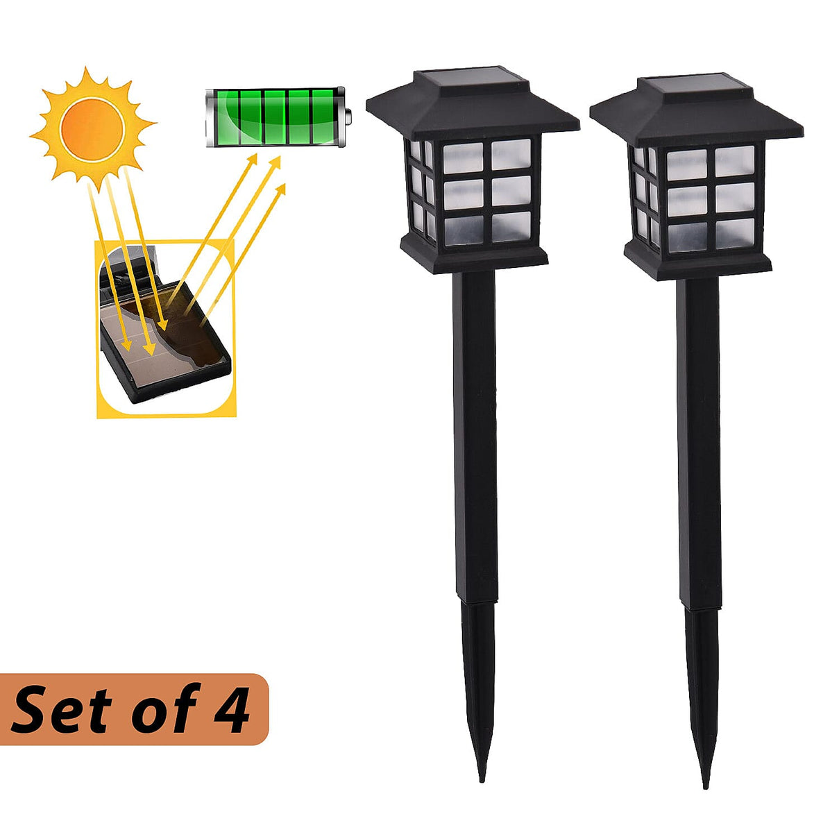 4 Piece Solar House Sticker Light 7384012 1