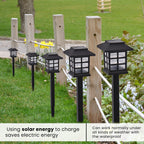 Set of 4 Vintage Style Solar Lights