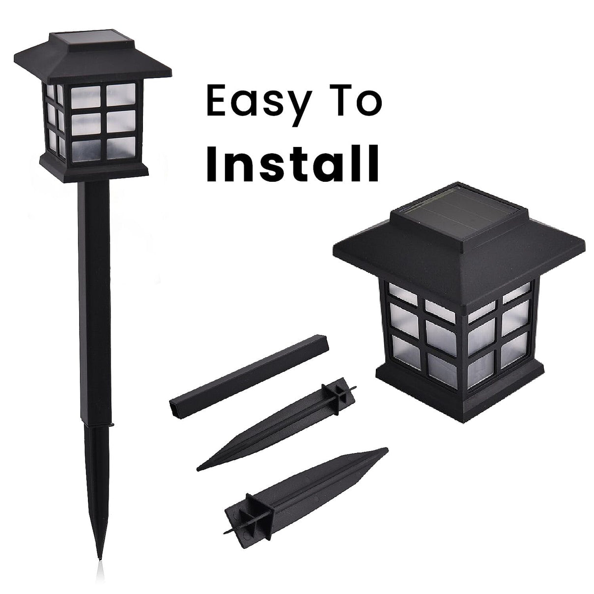 4 Piece Solar House Sticker Light 7384012 4