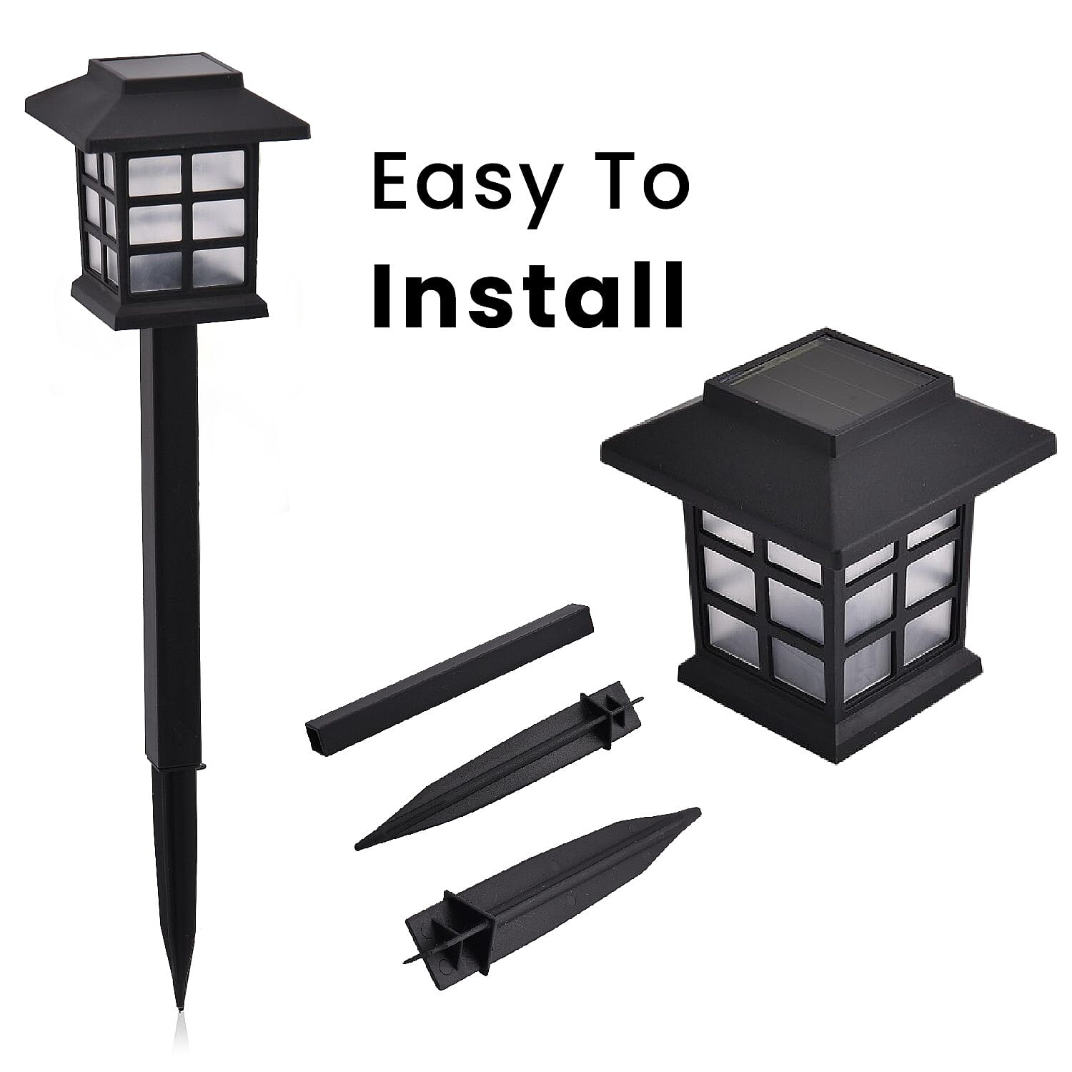 4 Piece Solar House Sticker Light 7384012 4