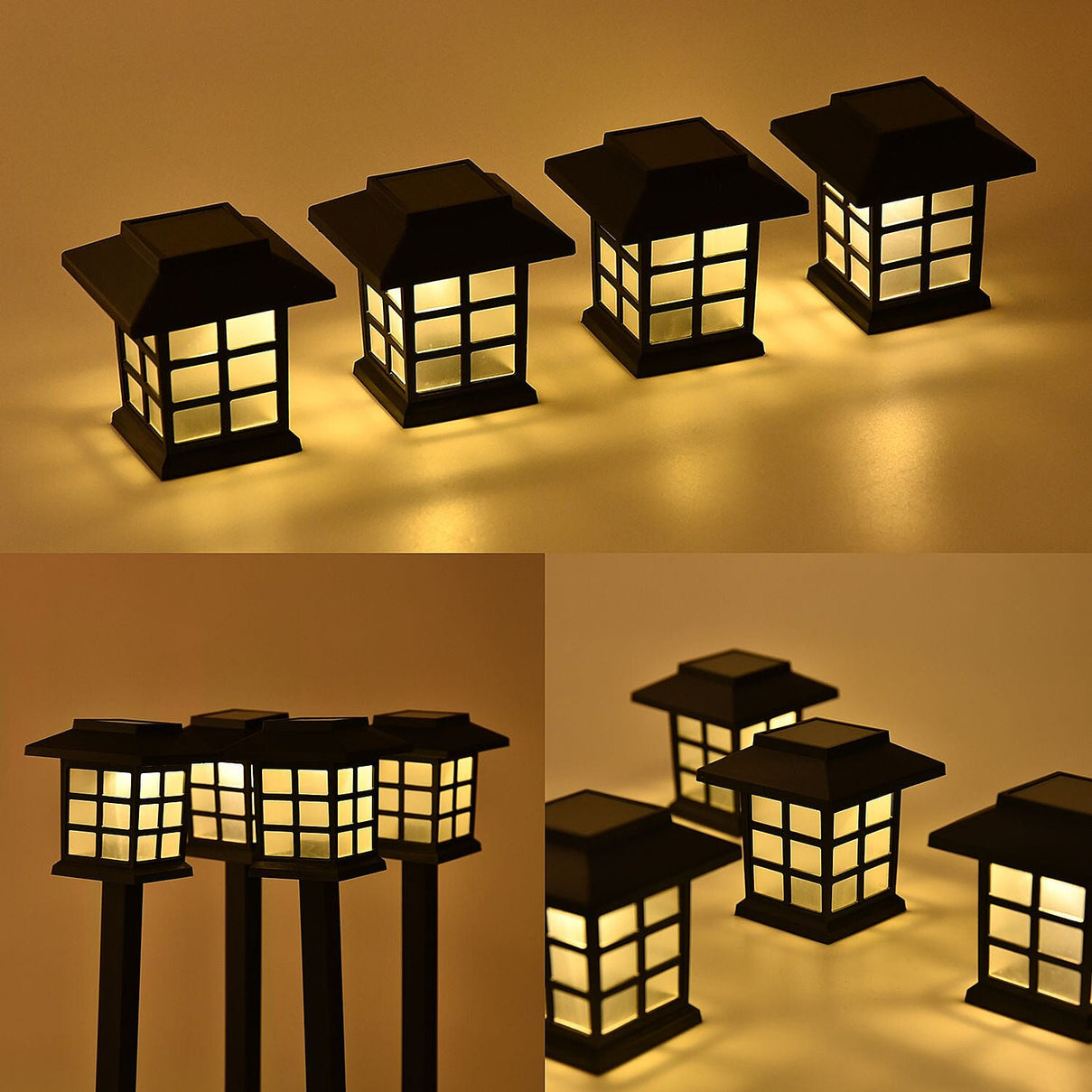 4 Piece Solar House Sticker Light 7384012 5