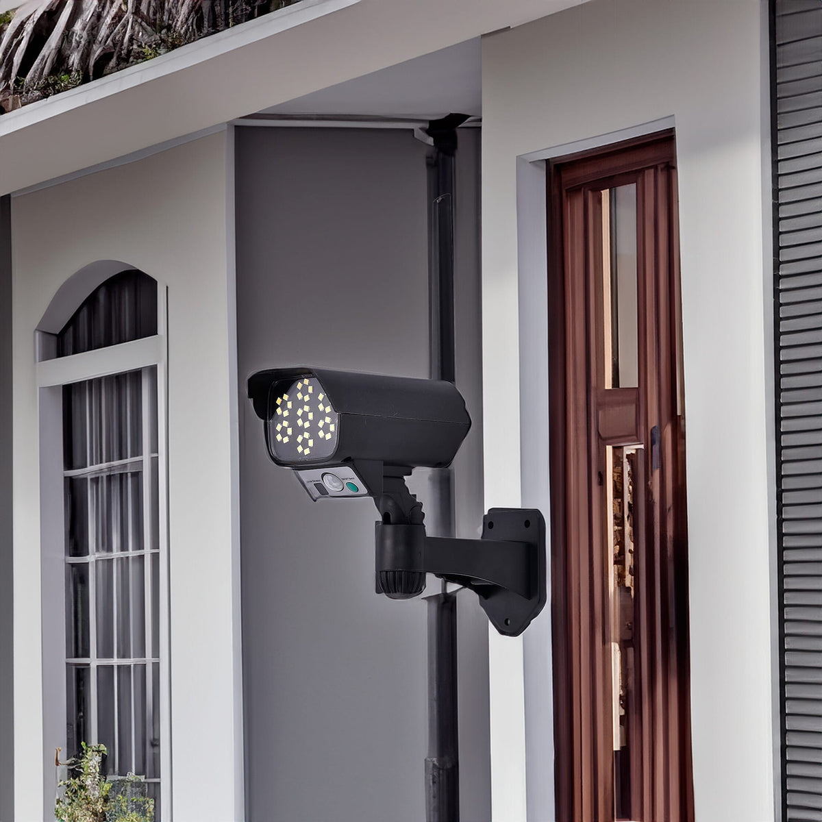 Solar Powered Dummy Security Camera with LED Lights 7486043 1