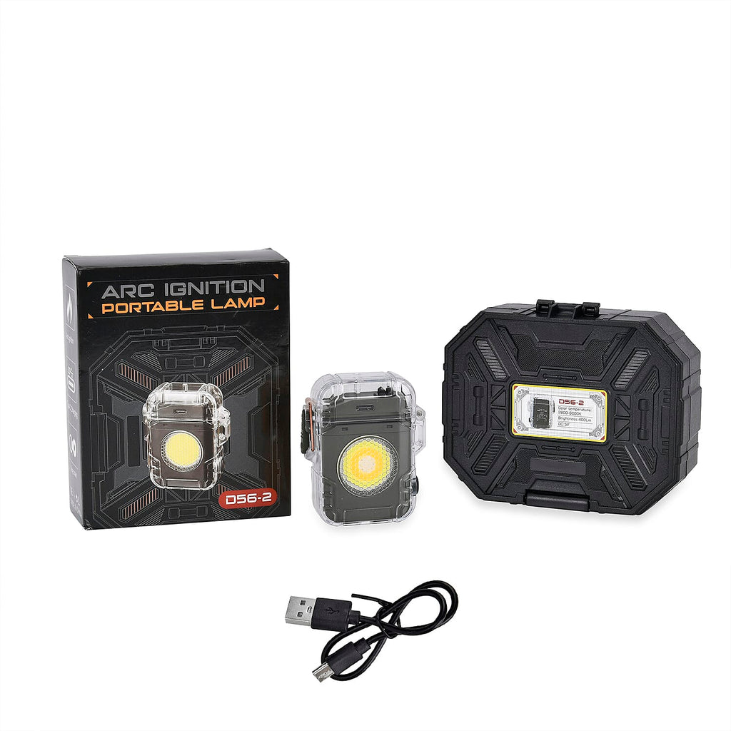 ARC IGNITION Portable - Rechargeable COB Lamp with Storage Box (400 mAh Battery) - Green