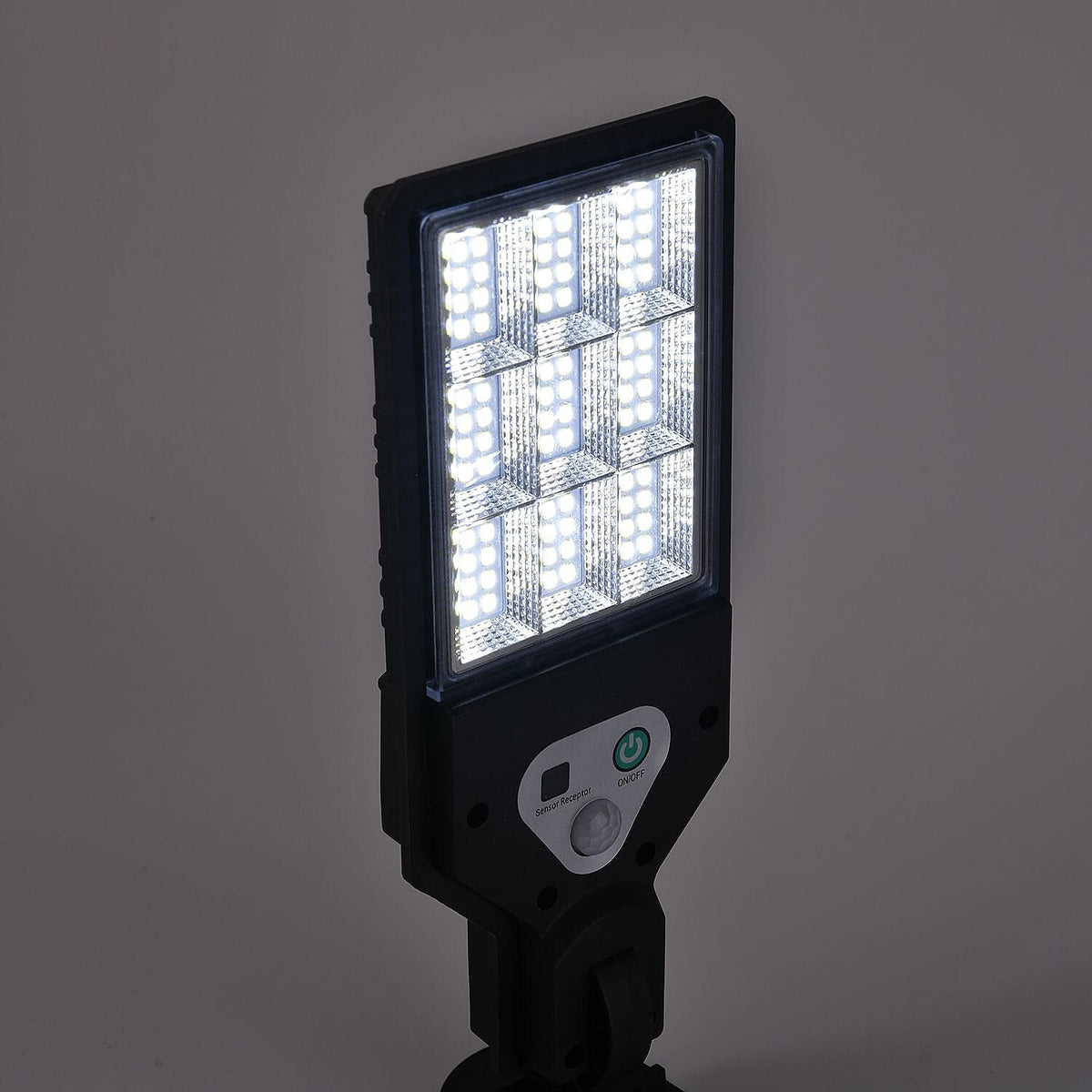 Solar Powered Motion Sensor Lamp with 3 Modes &amp; SOS Flash with Remote - (12.5 x 8.5cm) Black 7486034 2