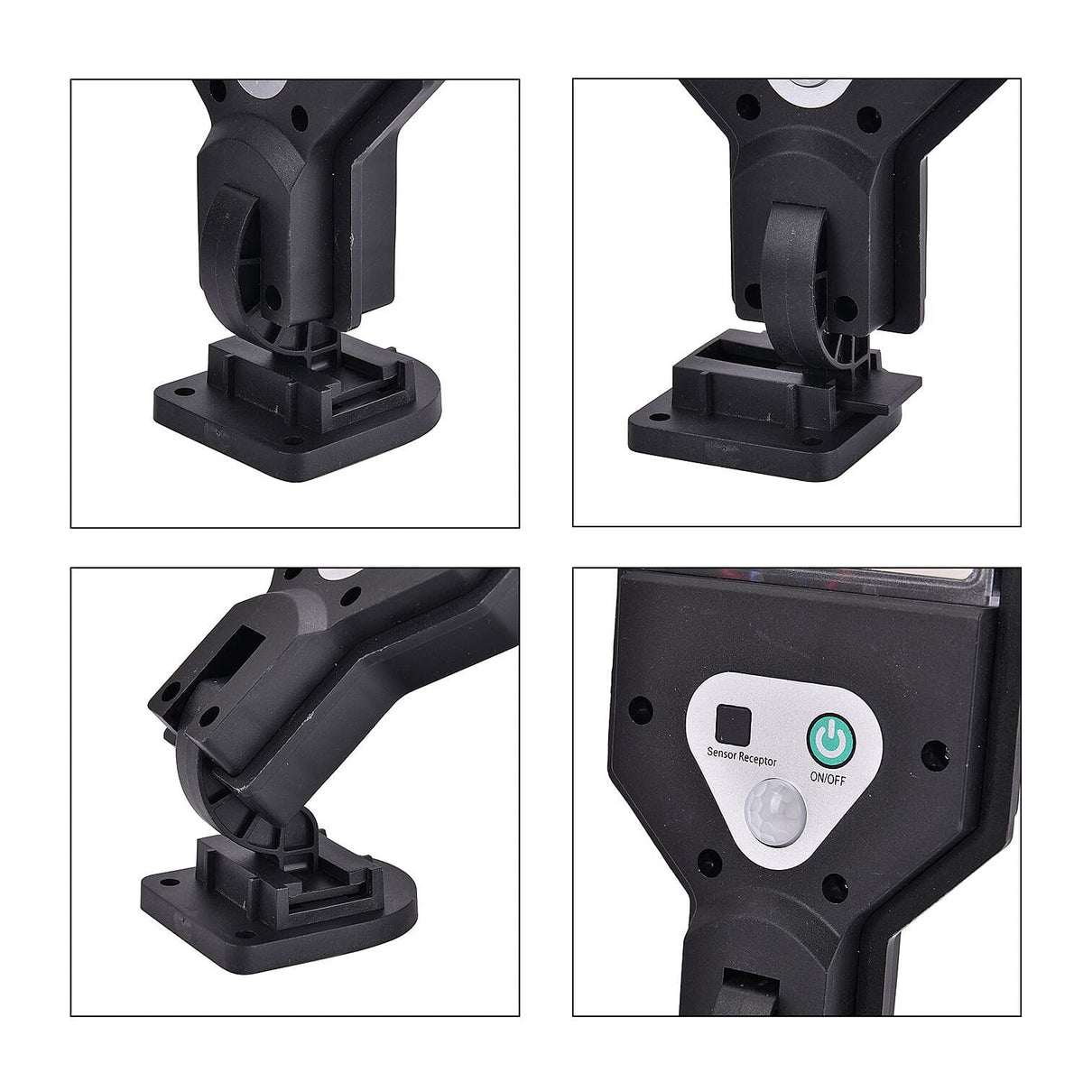 Solar Powered Motion Sensor Lamp with 3 Modes &amp; SOS Flash with Remote - (12.5 x 8.5cm) Black 7486034 6