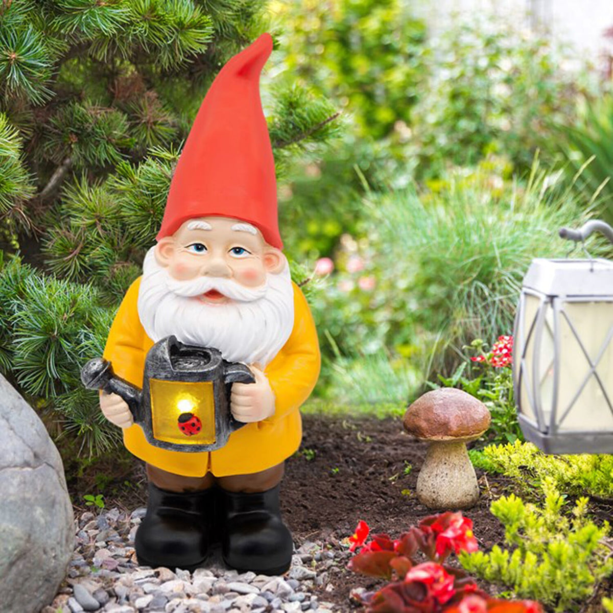Gnome With Water Can Solar Light Garden Ornament 7767777 4