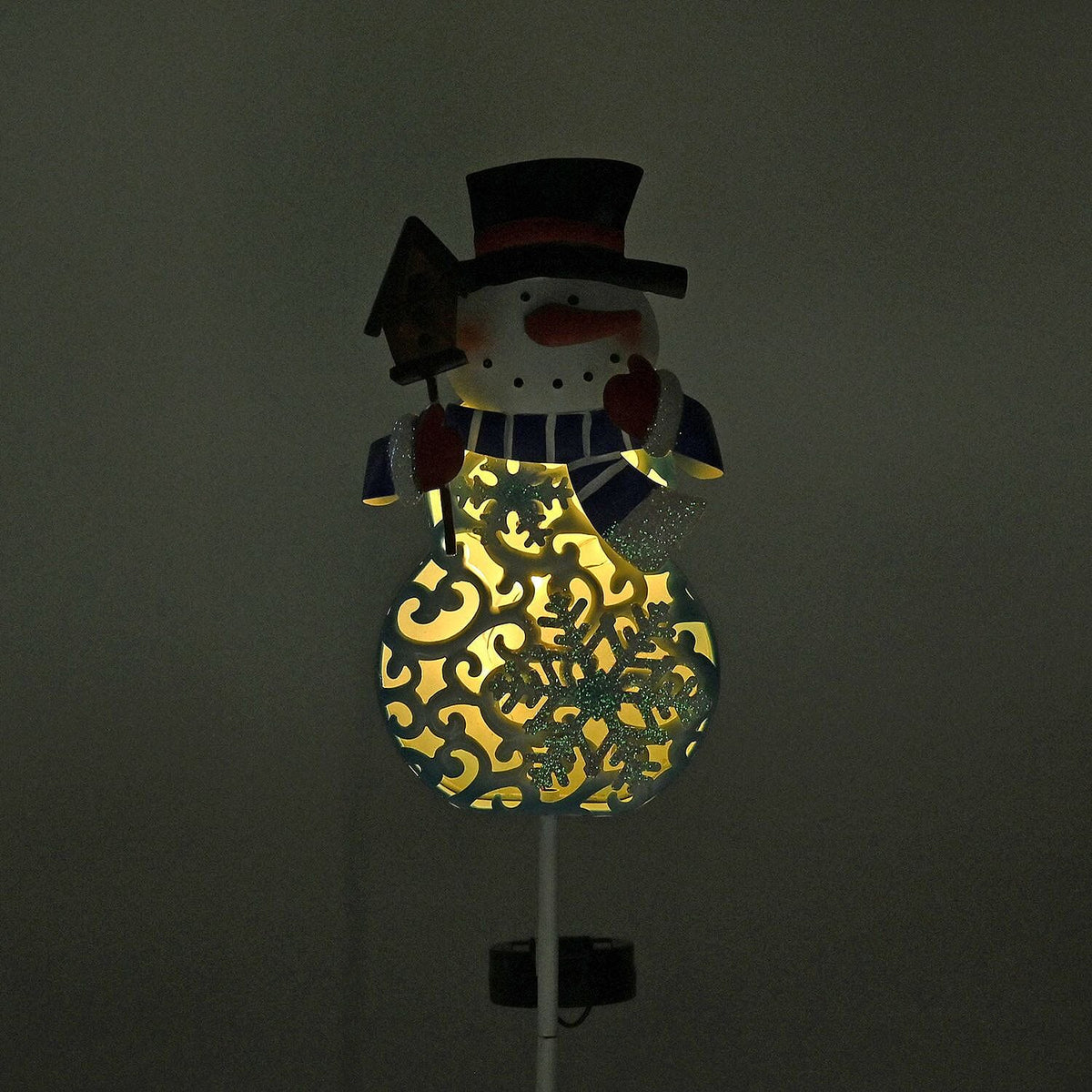 Solar Snowman Garden Stake LED Light 7607176 2