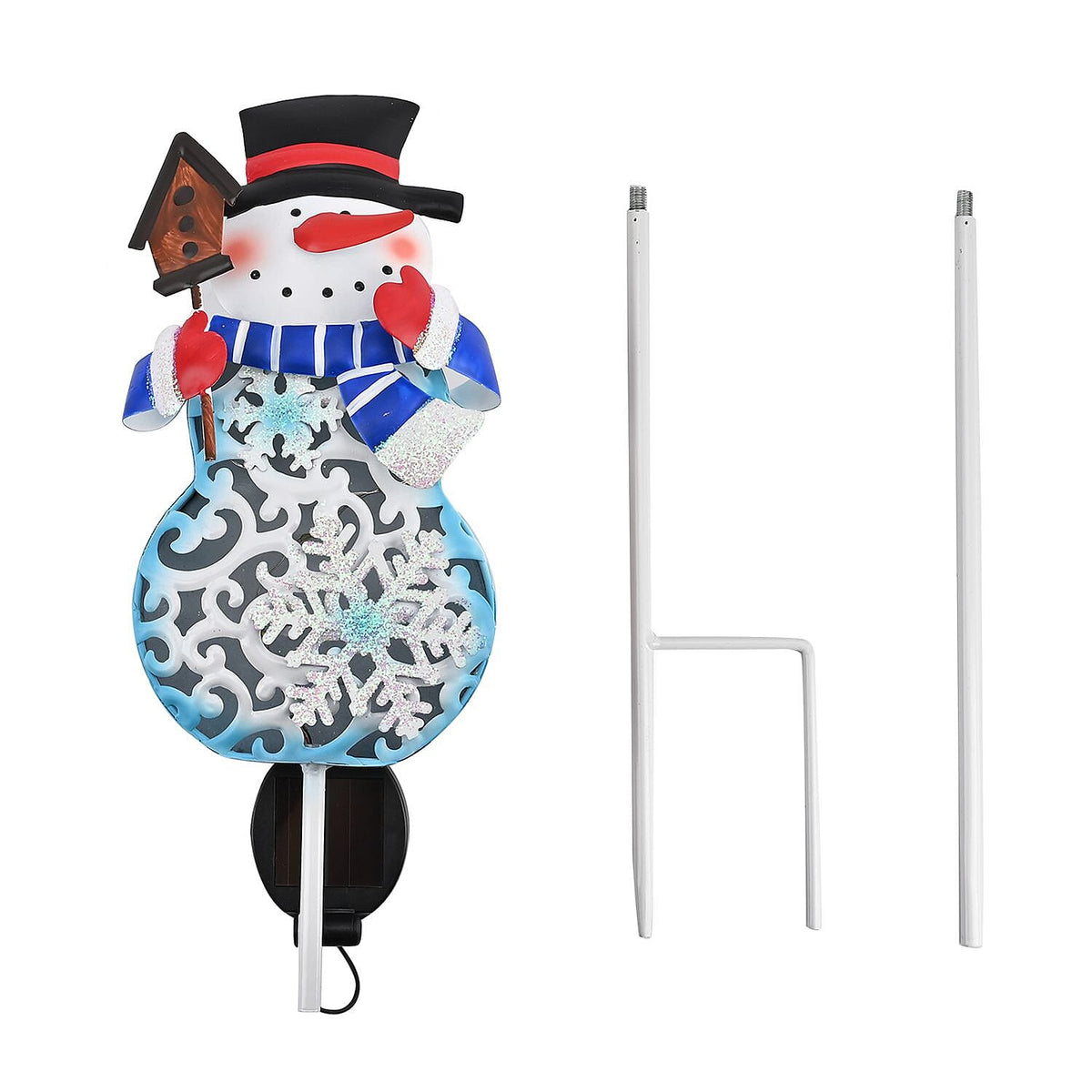 Solar Snowman Garden Stake LED Light 7607176 3
