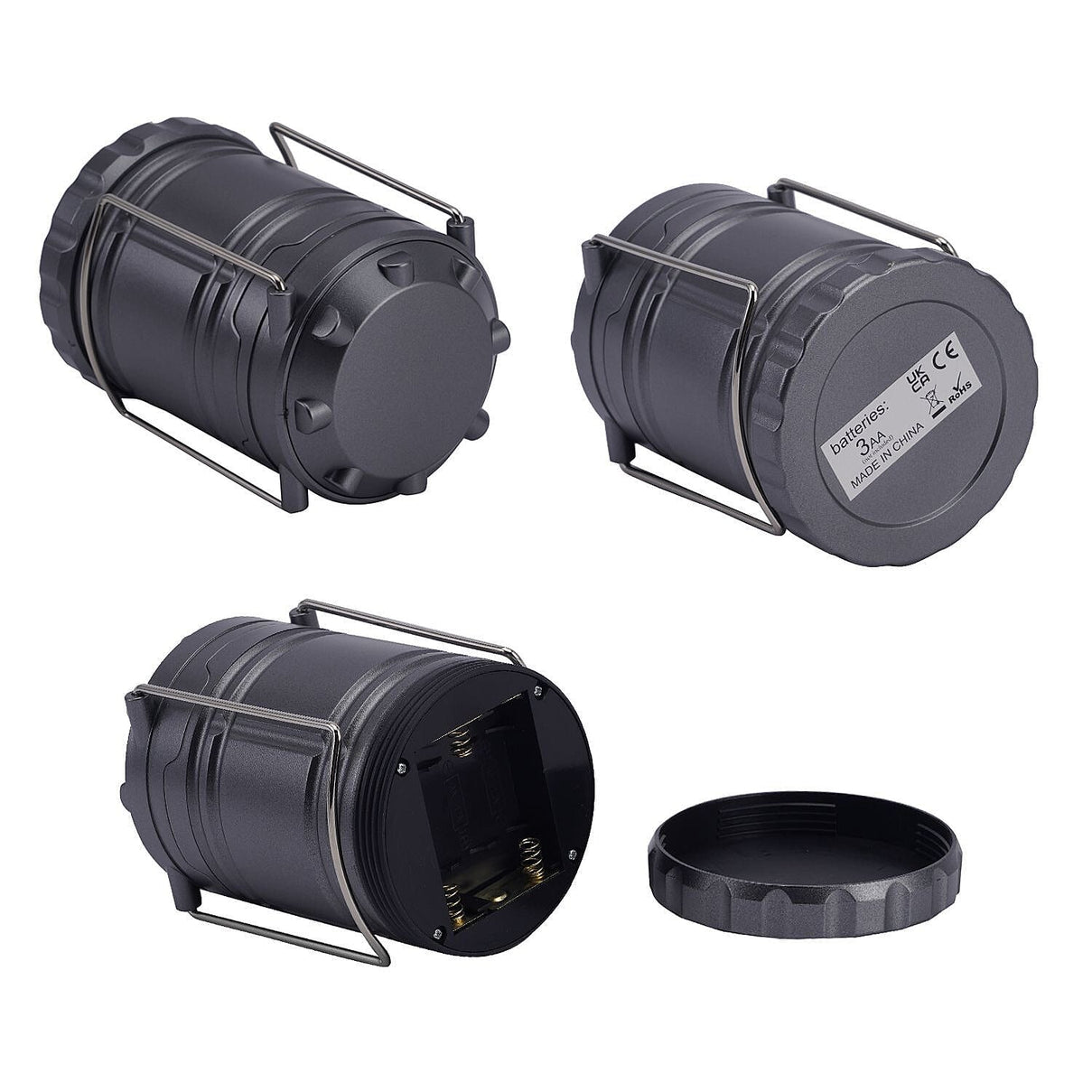 Set of 2 - 30 LED Lanterns (Battery 3xAA, Not Inc.) - Silver 7432682 6