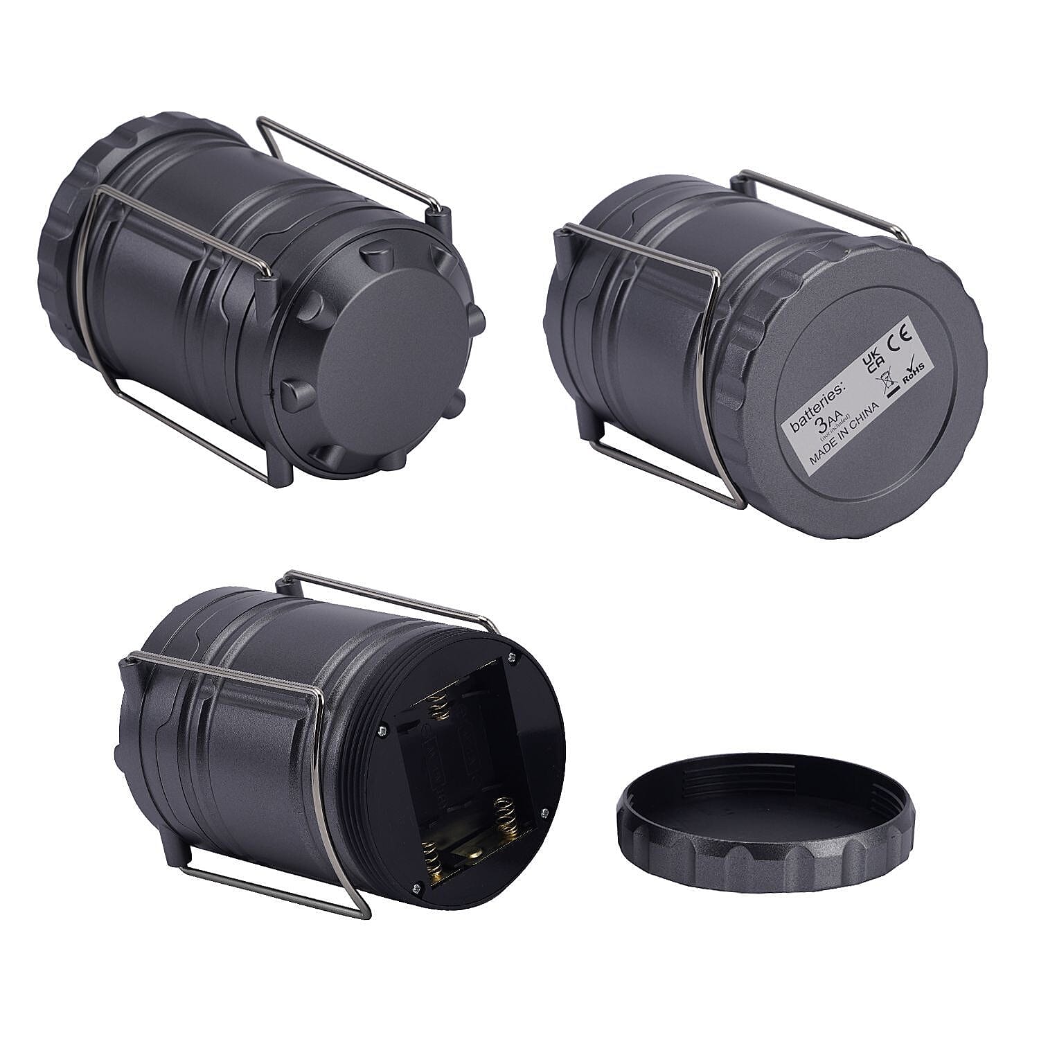 Set of 2 - 30 LED Lanterns (Battery 3xAA, Not Inc.) - Silver 7432682 6