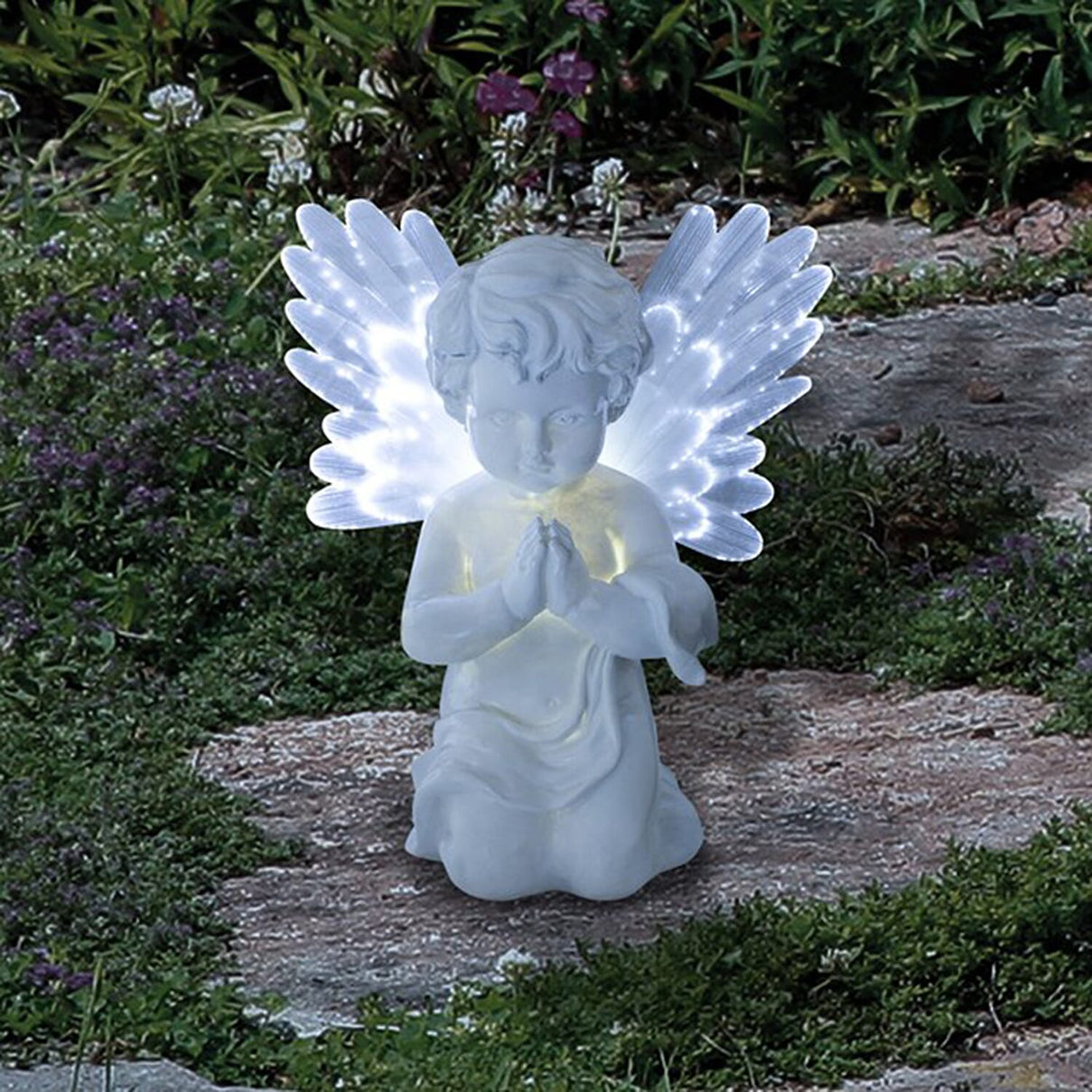 GardenKraft - Waterproof Solar LED Garden Angel Light 7767778 2