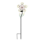 Floral LED Solar Garden Water Resistant Stick Light - Gold