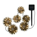 ezSolar LED Solar Floral Gold Chain Light
