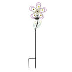 Floral LED Solar Garden Water Resistant Stick Light - Pink