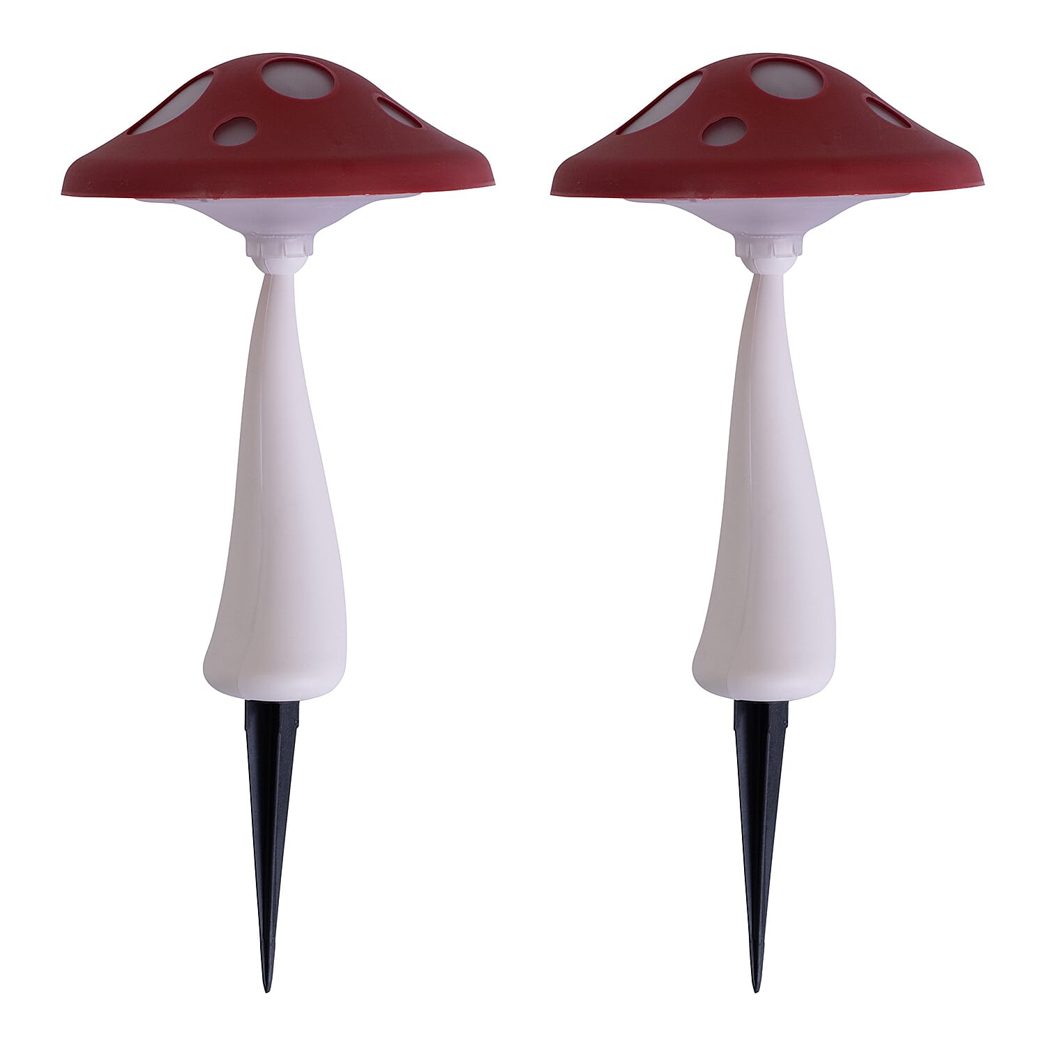 Solar Light Red and White Toadstool with Multicolour Light. 7698854 0