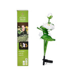 Lotus Solar Lamp with 3pcs RGB LEDs - White