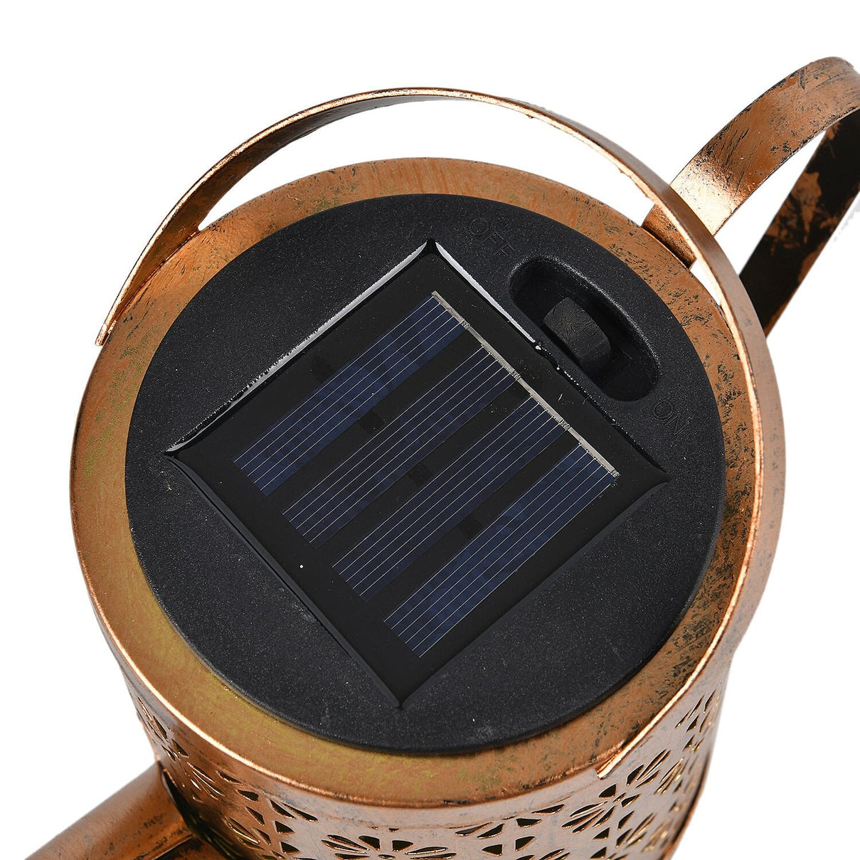 Solar Watering Can with Waterfall Fairy Light Strings - Black 7683236 9