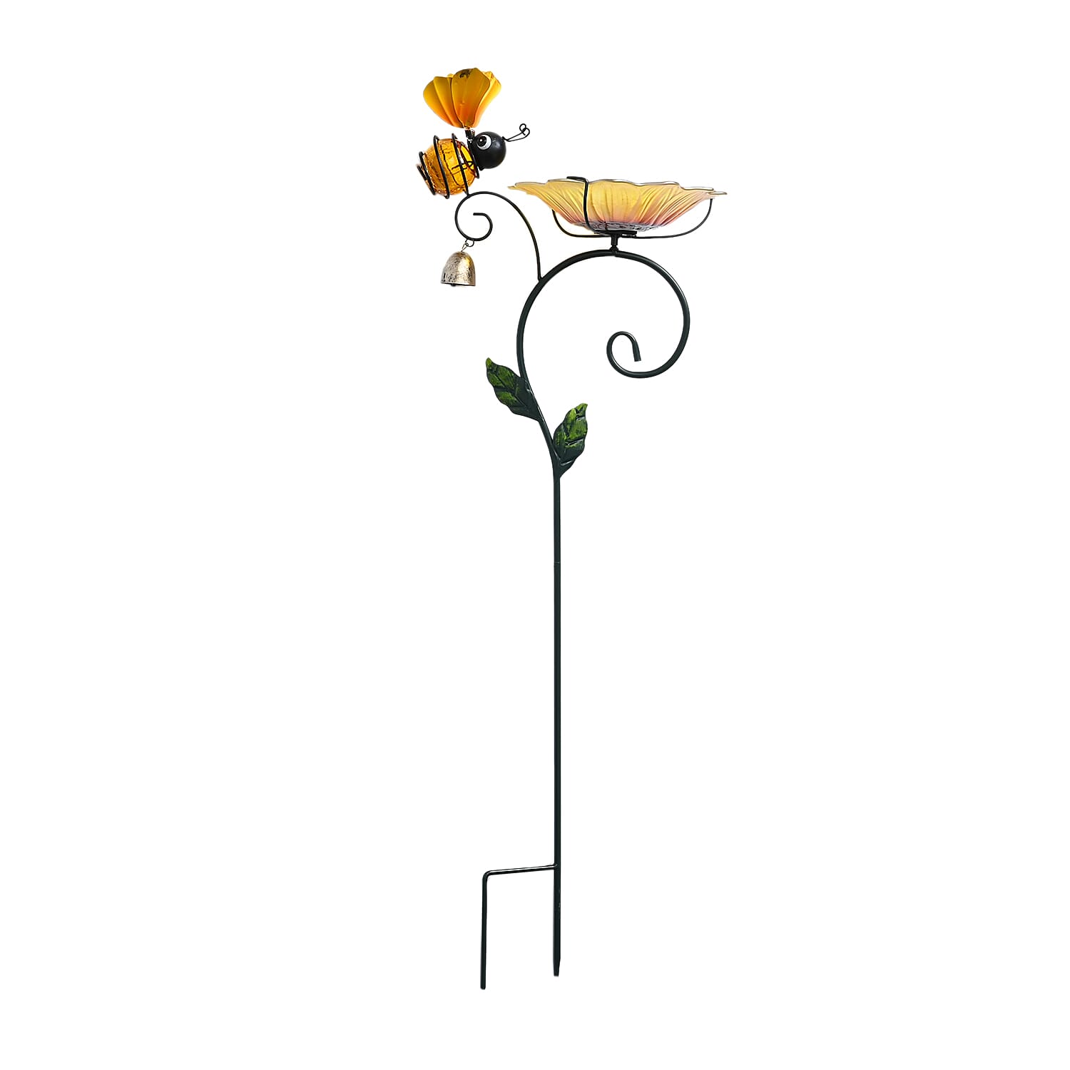 3-in-1 Bird Feeder-Bird Bath and Wind Bell Stake Decoration 7695985 2