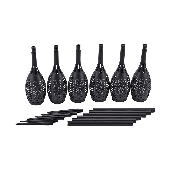 Set of 6pcs  Solar Garden Flame Light 7388744 1