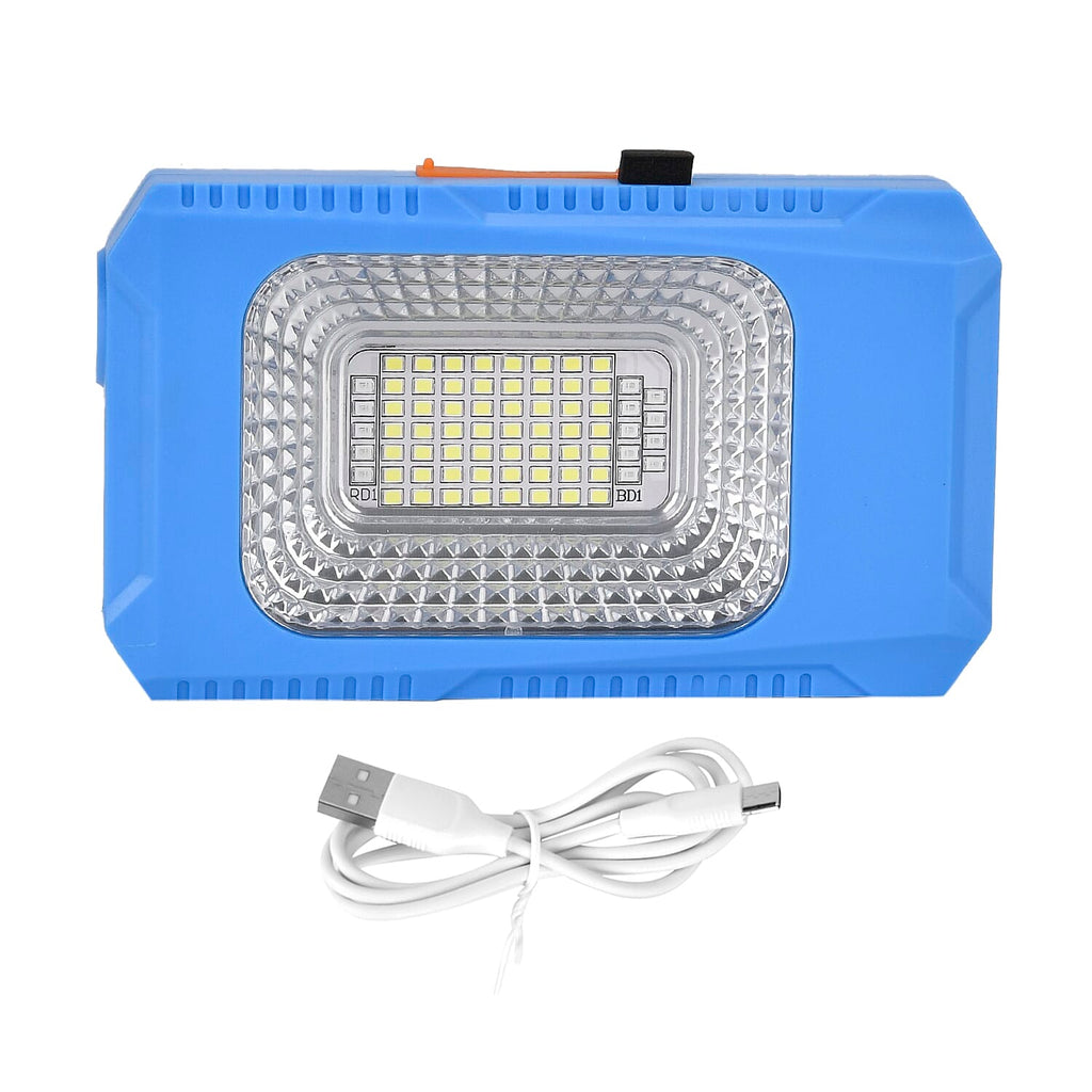 2 in 1 Multifunctional Outdoor Solar Rechargeable Light and Power bank 1500 mah Li-ion Battery (Size 95x33x165 cm) - Blue