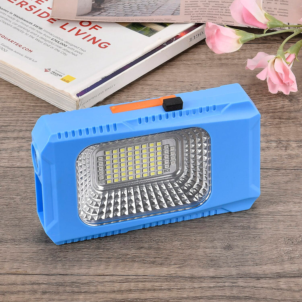 2 in 1 Multifunctional Outdoor Solar Rechargeable Light and Power bank 1500 mah Li-ion Battery (Size 95x33x165 cm) - Blue