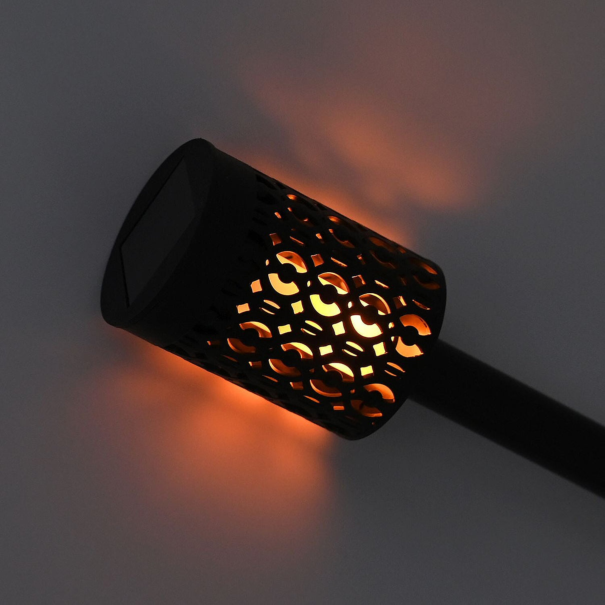 Set of 4 Plastic Solar Path Lights With Flame Effect 8027344 2