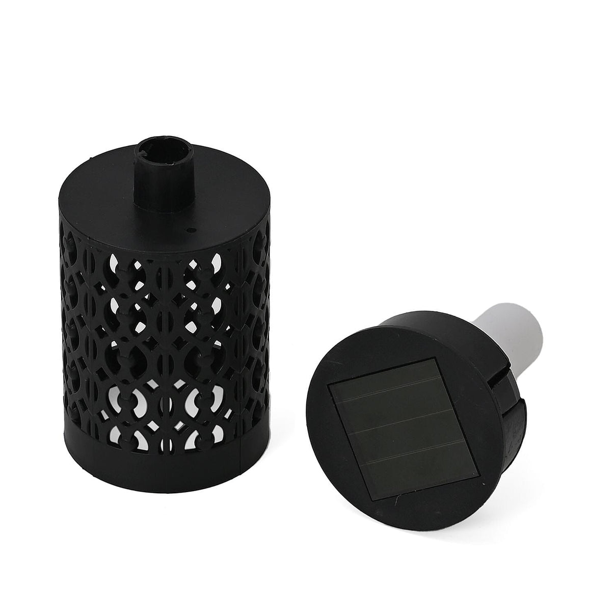 Set of 4 Plastic Solar Path Lights With Flame Effect 8027344 6
