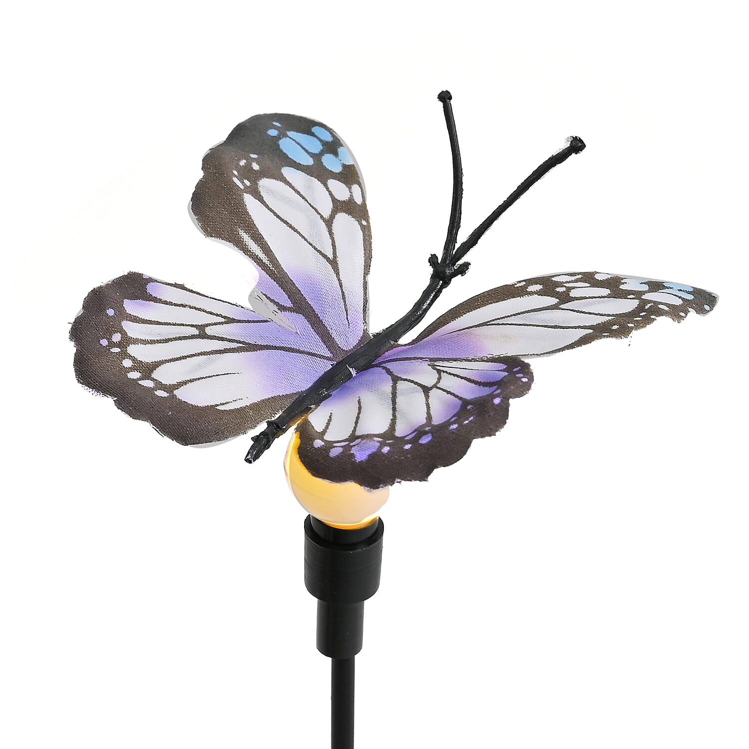 Lowest Price Offer - Set of 4 Solar Butterfly Lights- 6 Warm LEDs, 8 Lighting Modes &amp; 500mah Battery Incl. (70cm) - Black 8042532 5