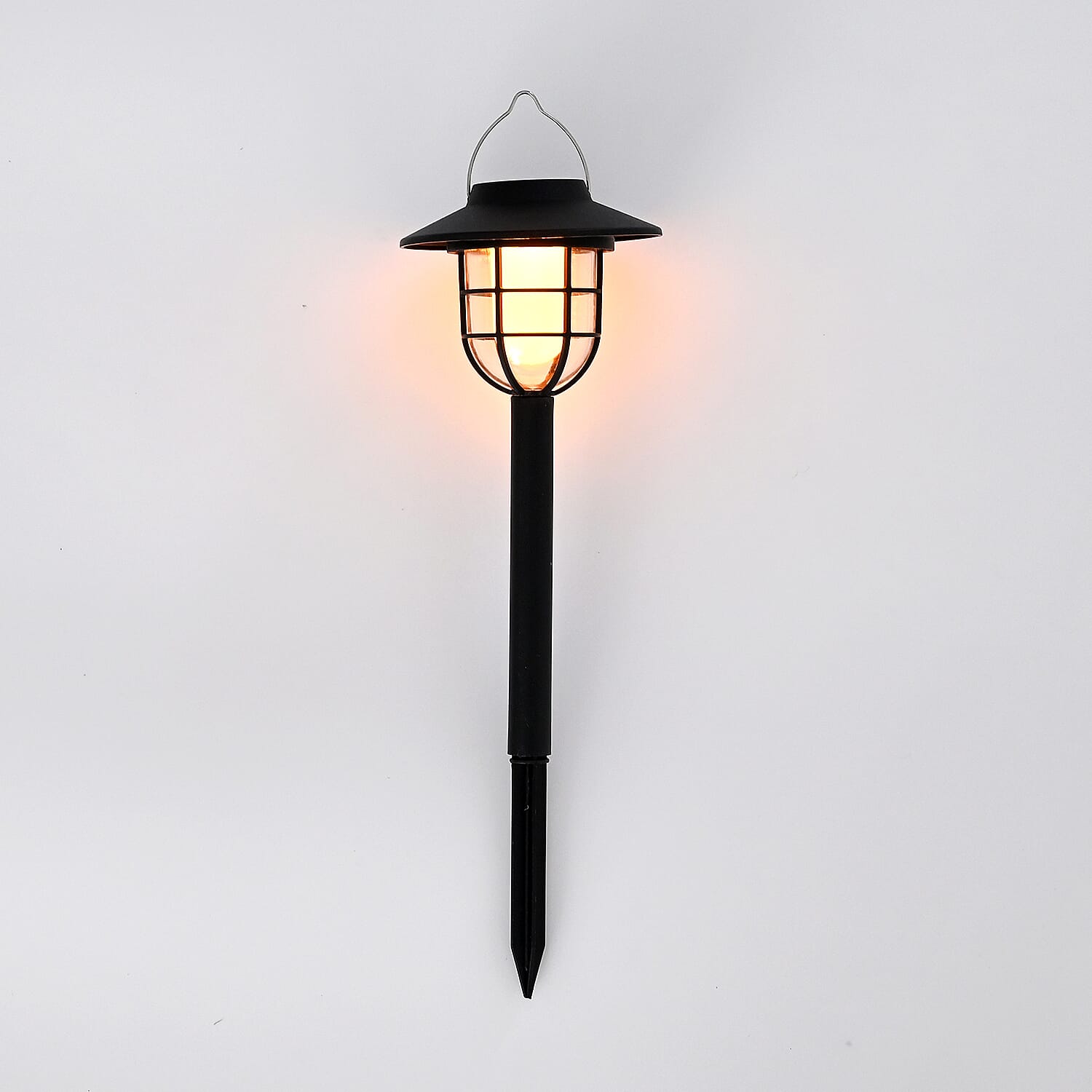 6 Solar Flickering Flame Pathway LED Lights - Grey 8027336 2