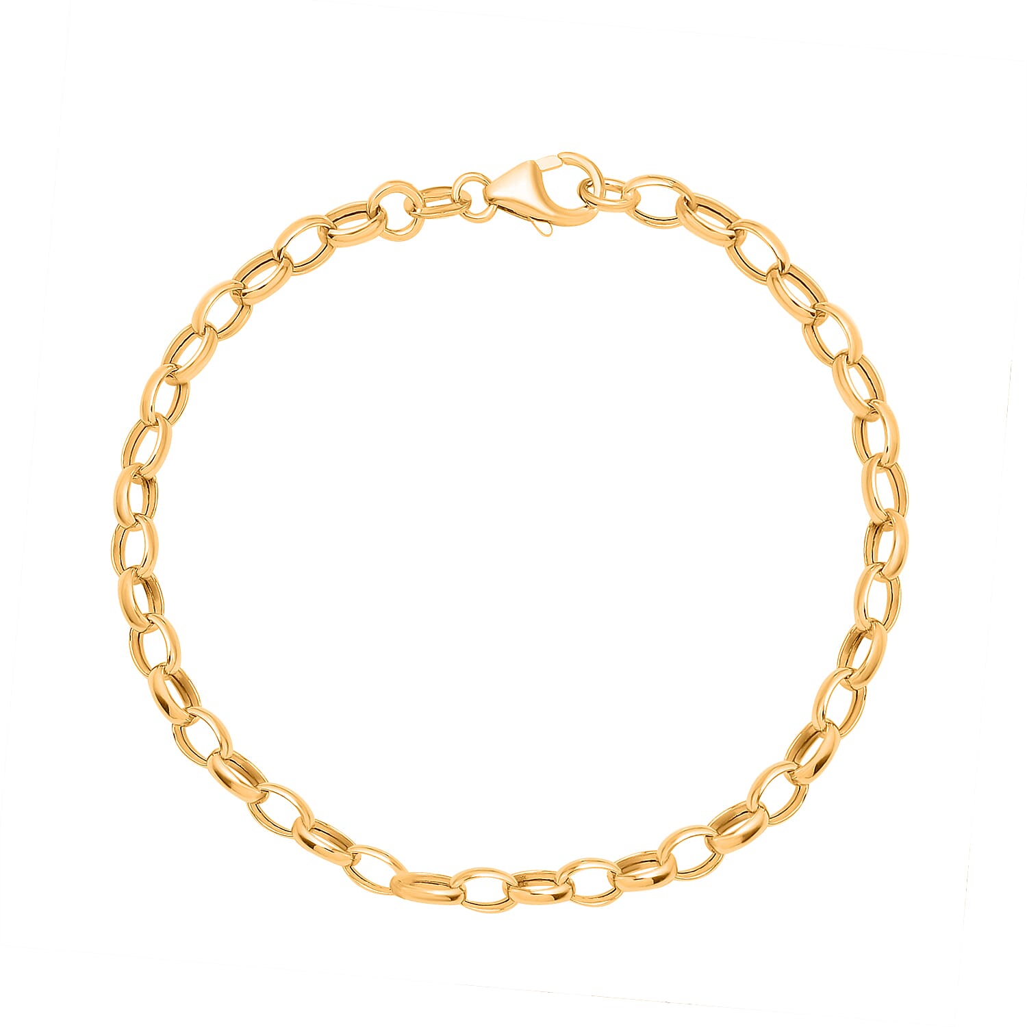 Oval Belcher Bracelet Size 7.5 in 9K Yellow Gold 1.60 Grams 3554420 0