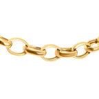 9K Yellow Gold Oval Belcher Bracelet (Size 7.5) with Lobster Clasp