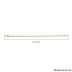 9K Yellow Gold Oval Belcher Bracelet (Size 7.5) with Lobster Clasp